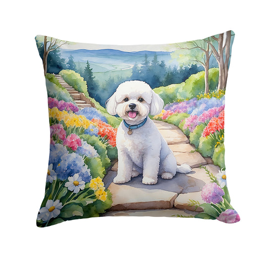 Buy this Bichon Frise Spring Path Throw Pillow