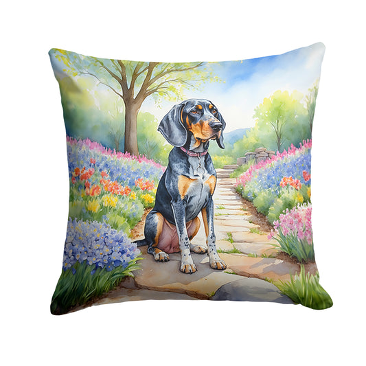 Buy this Bluetick Coonhound Spring Path Throw Pillow