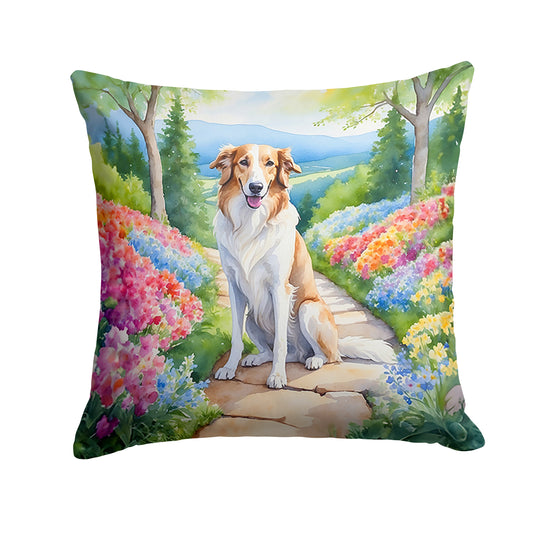 Buy this Borzoi Spring Path Throw Pillow