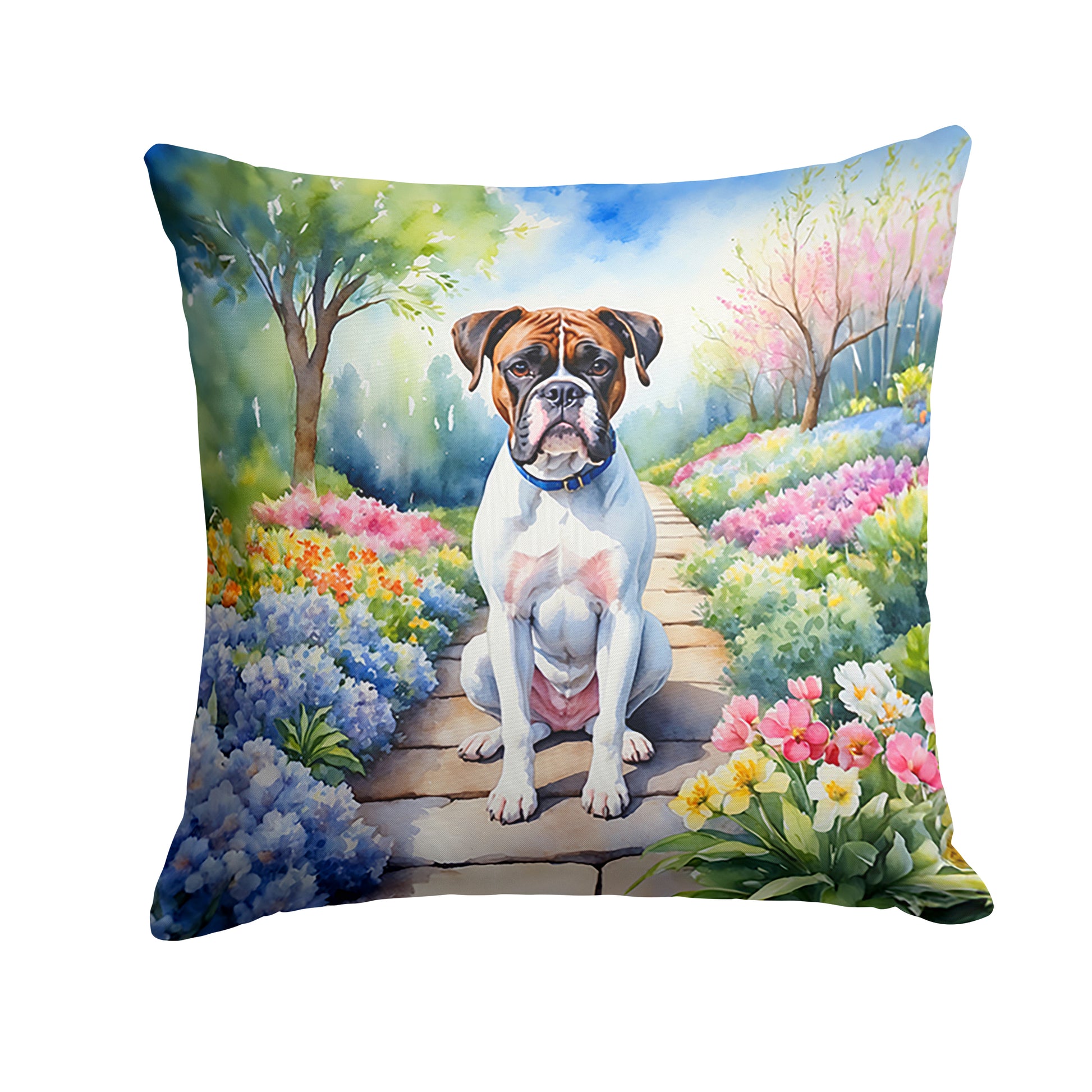 Buy this Boxer Spring Path Throw Pillow