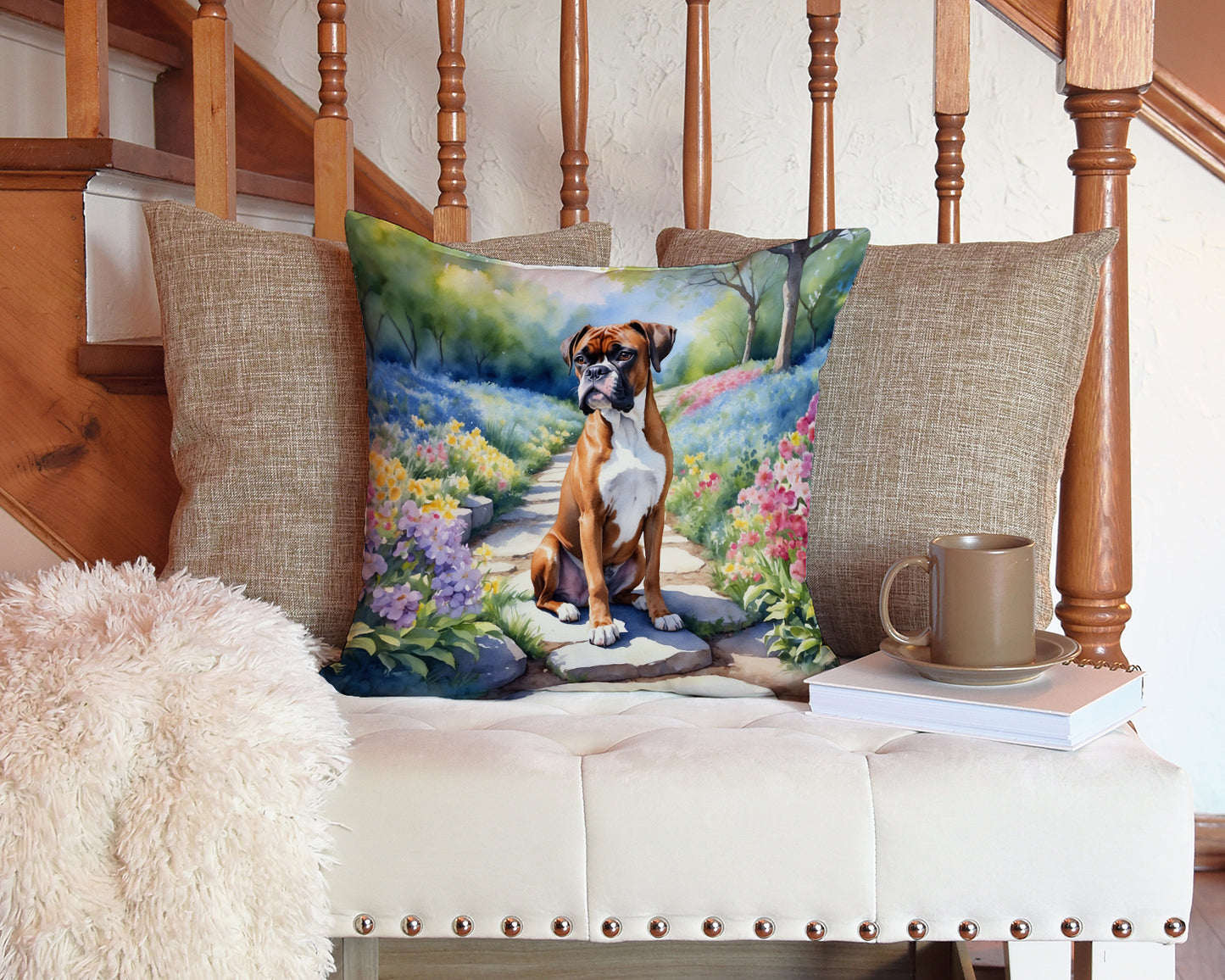 Boxer Spring Path Throw Pillow