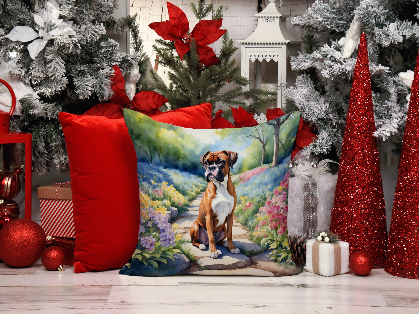 Boxer Spring Path Throw Pillow