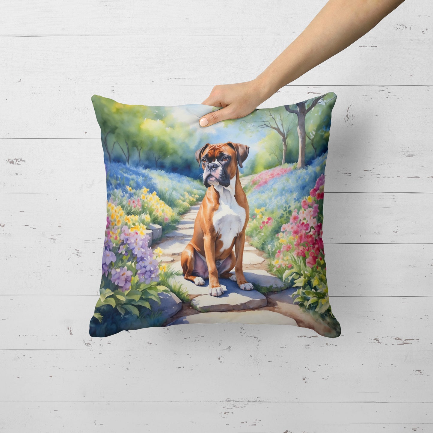 Boxer Spring Path Throw Pillow