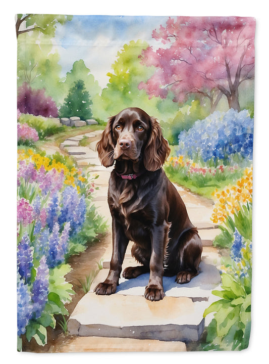 Buy this Boykin Spaniel Spring Path House Flag