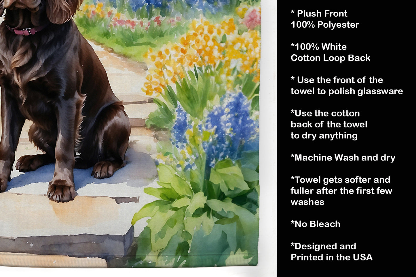 Boykin Spaniel Spring Path Kitchen Towel