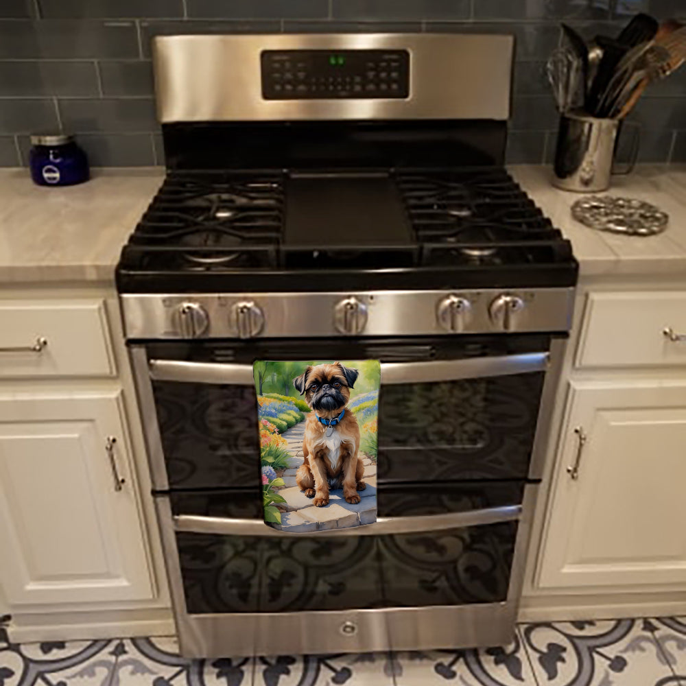 Brussels Griffon Spring Path Kitchen Towel