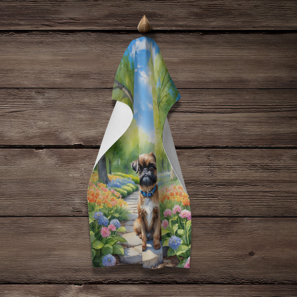 Brussels Griffon Spring Path Kitchen Towel