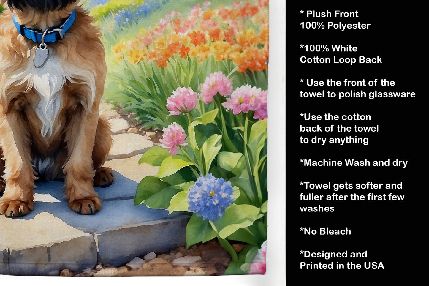 Brussels Griffon Spring Path Kitchen Towel