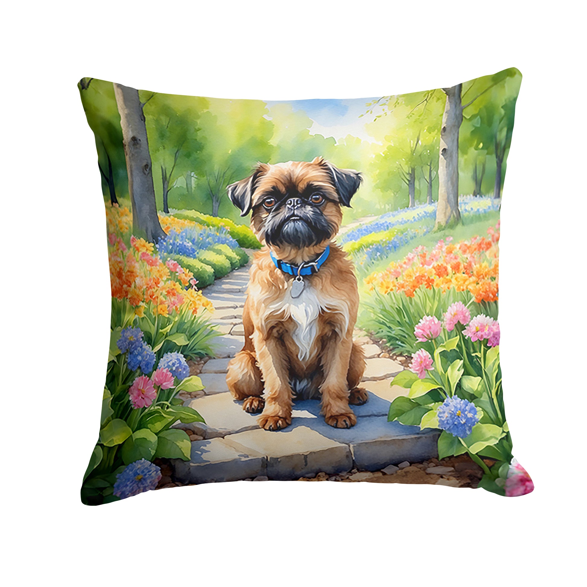 Buy this Brussels Griffon Spring Path Throw Pillow