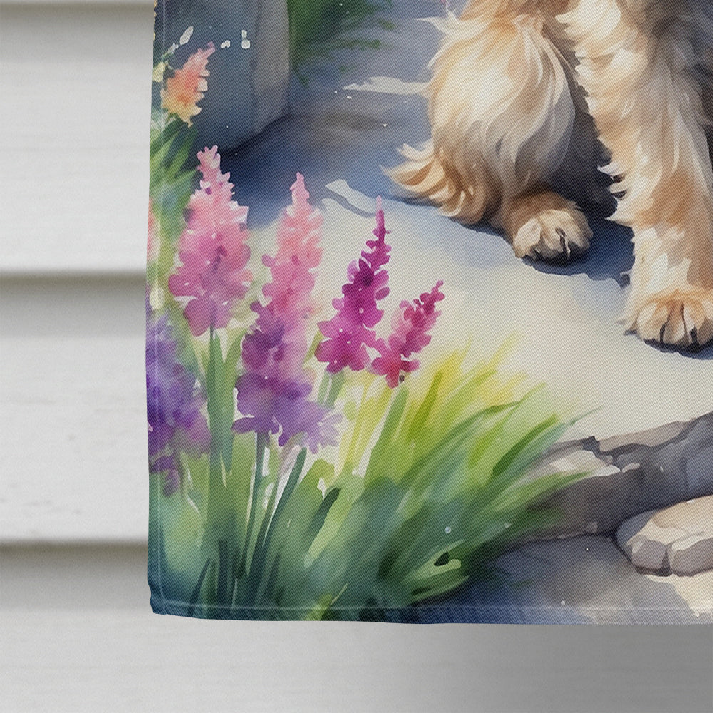 Cairn Terrier Spring Path House Flag