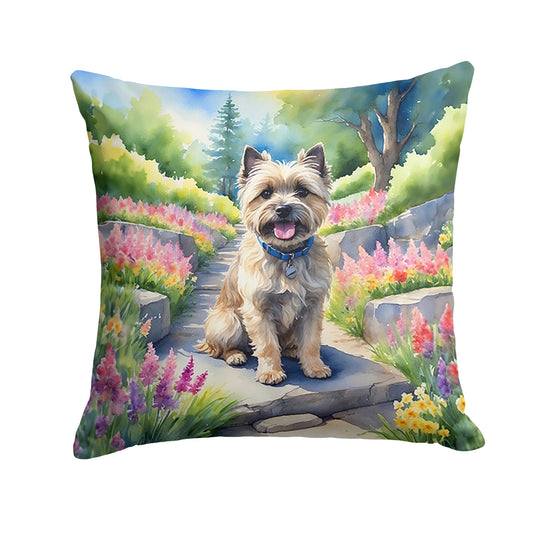 Buy this Cairn Terrier Spring Path Throw Pillow