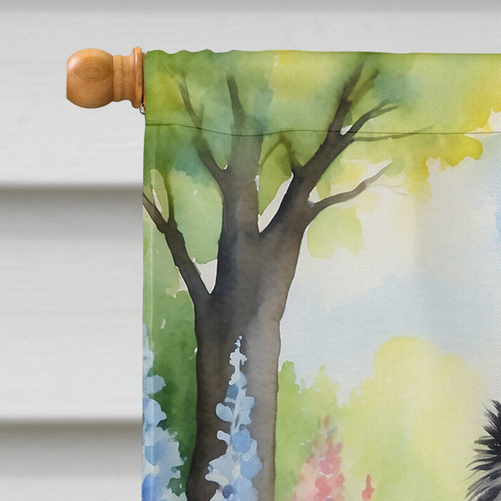 Cairn Terrier Spring Path House Flag