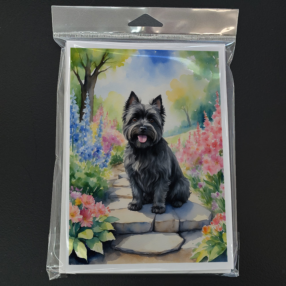 Cairn Terrier Spring Path Greeting Cards Pack of 8