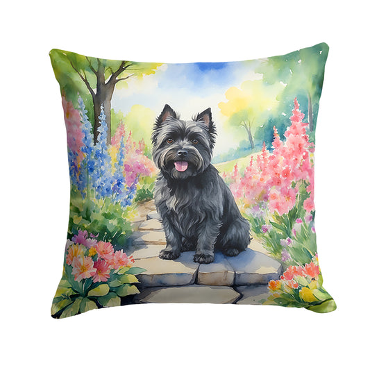 Buy this Cairn Terrier Spring Path Throw Pillow