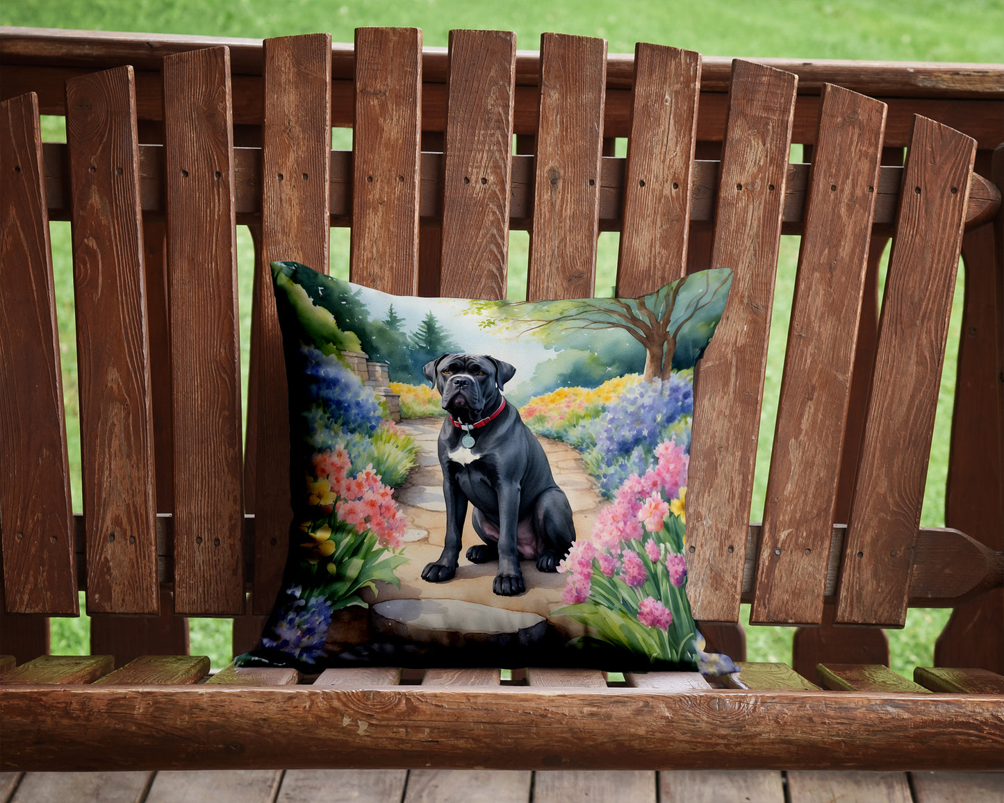 Cane Corso Spring Path Throw Pillow