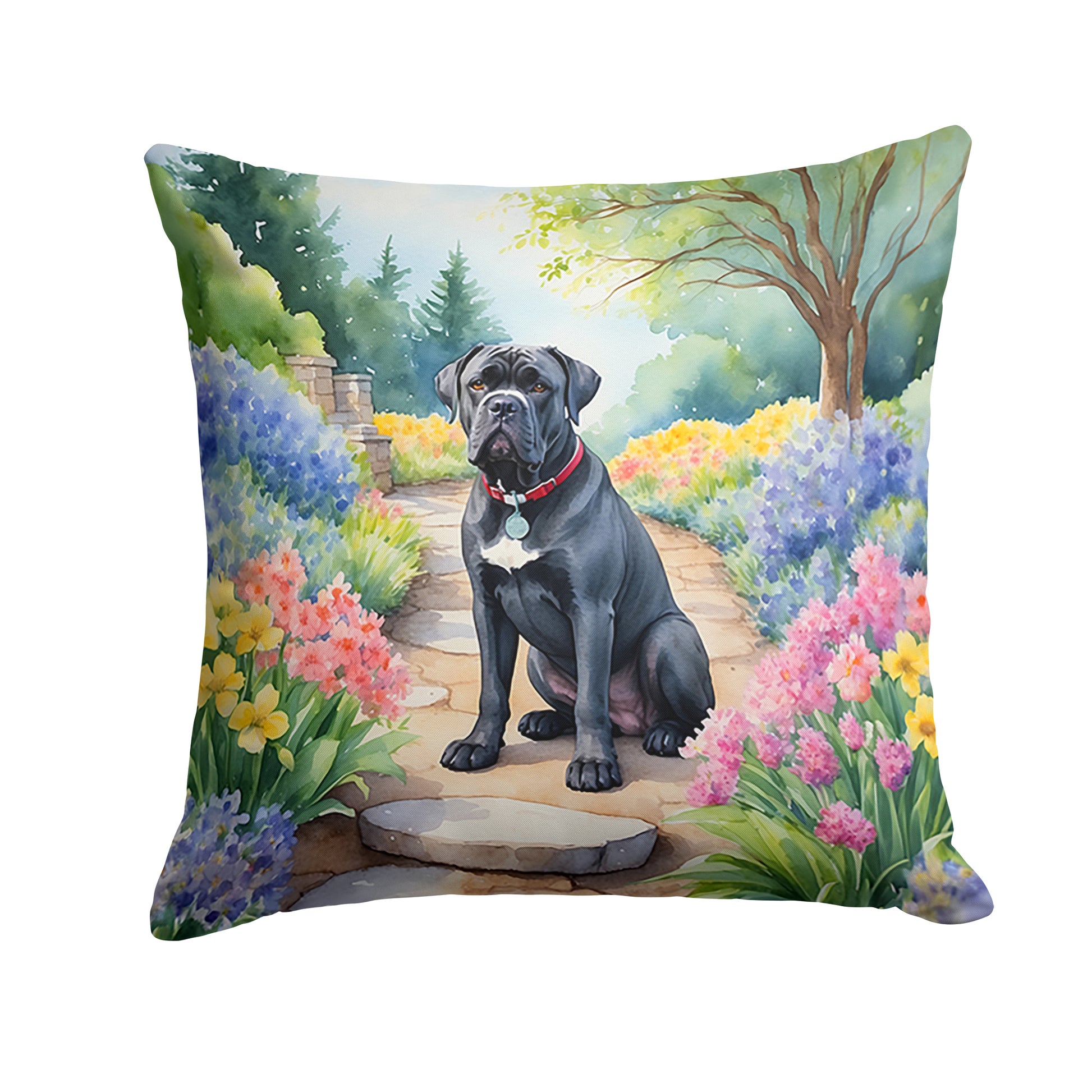 Buy this Cane Corso Spring Path Throw Pillow