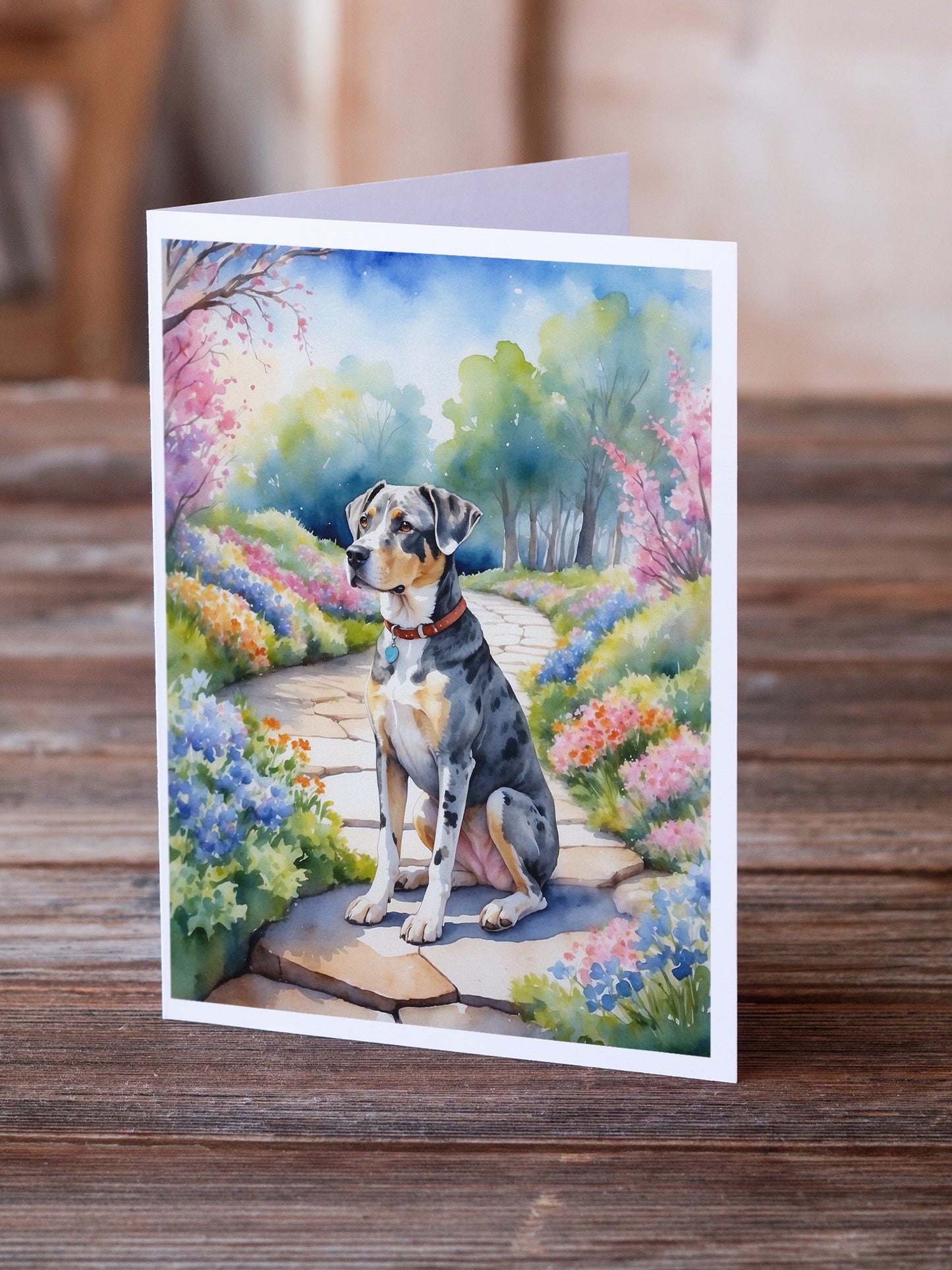 Catahoula Spring Path Greeting Cards Pack of 8