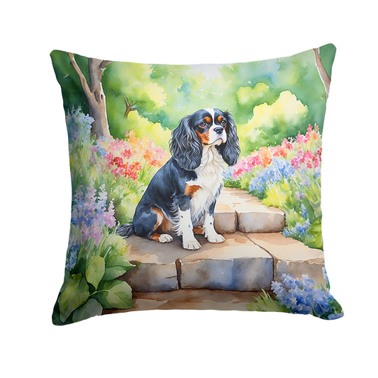 Buy this Cavalier Spaniel Spring Path Throw Pillow