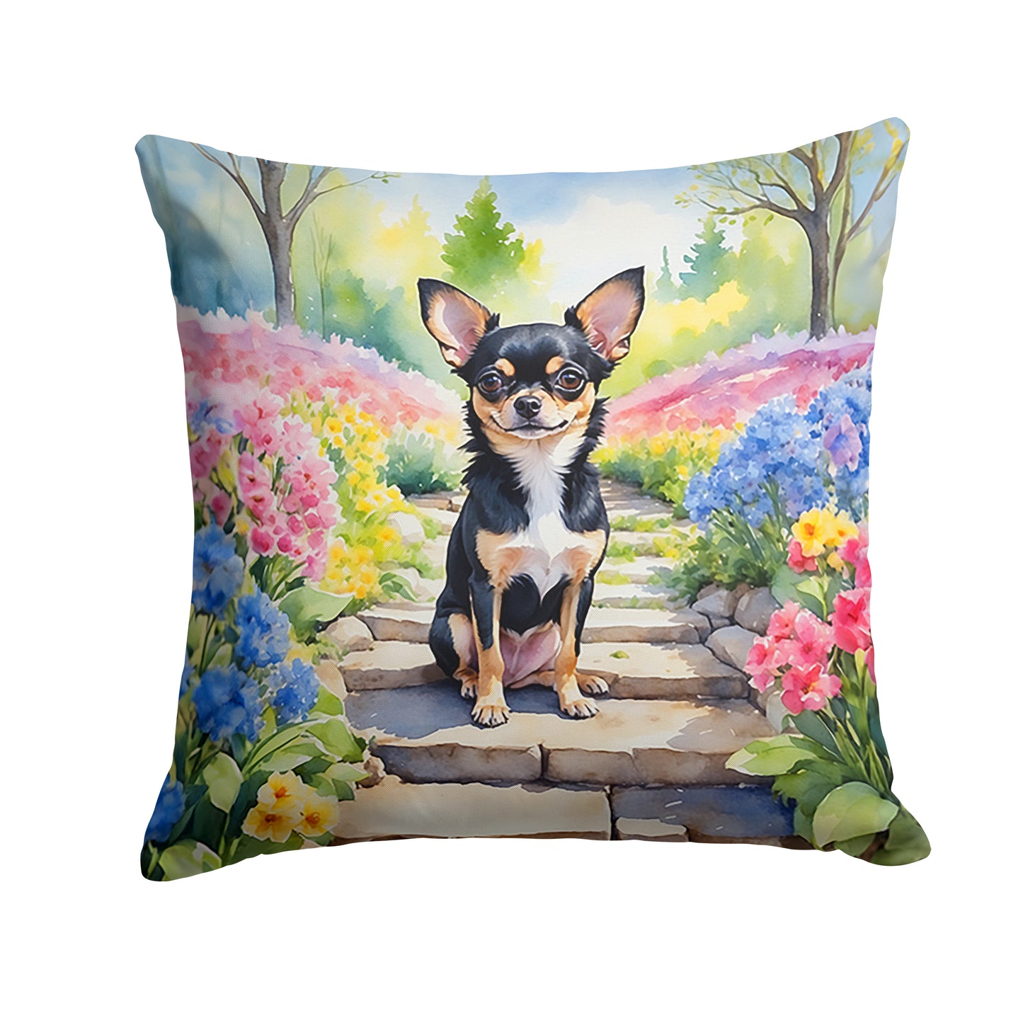 Buy this Chihuahua Spring Path Throw Pillow