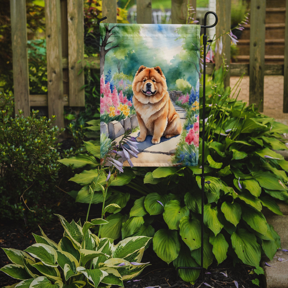 Chow Chow Spring Path Garden Flag