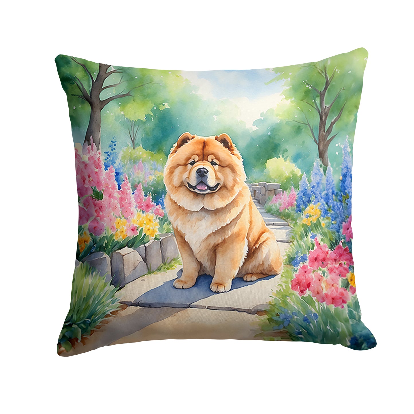 Buy this Chow Chow Spring Path Throw Pillow