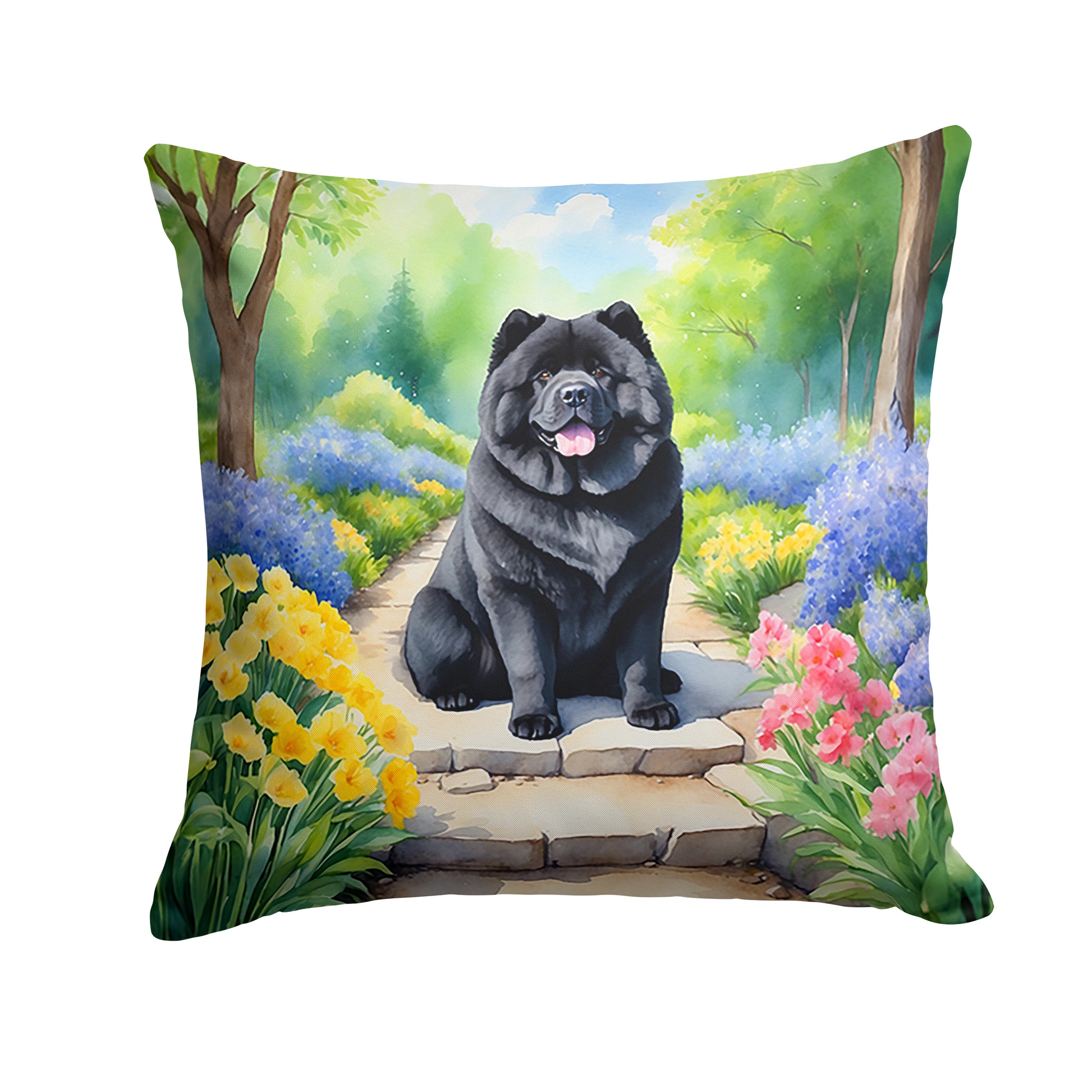 Buy this Chow Chow Spring Path Throw Pillow