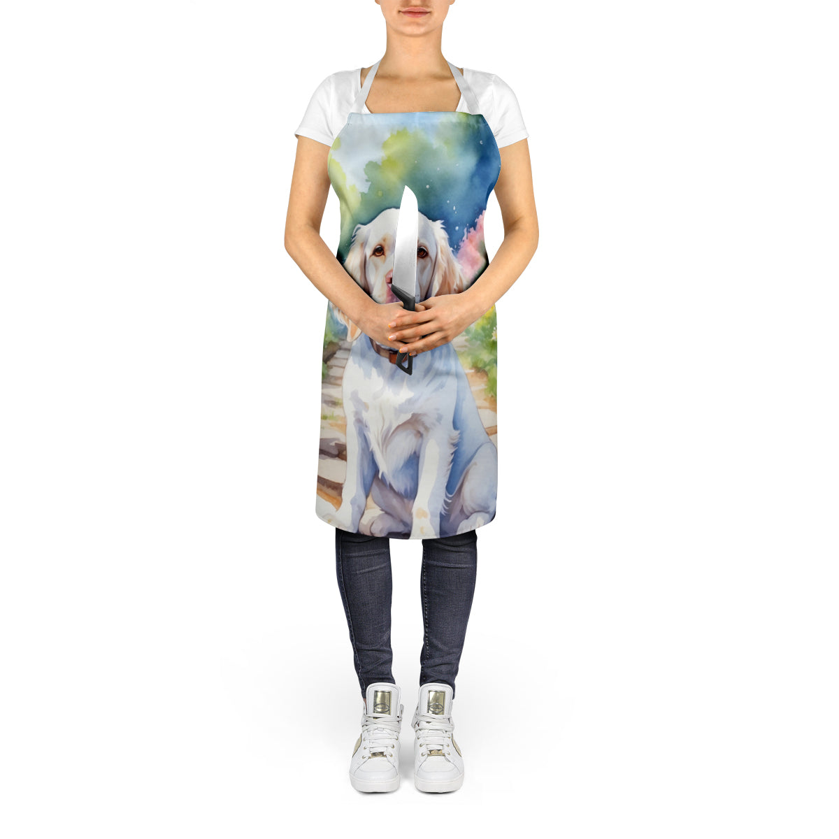 Clumber Spaniel Spring Path Apron