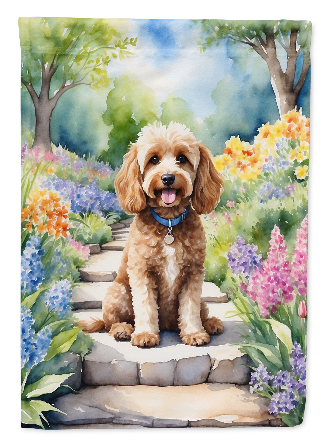 Buy this Cockapoo Spring Path Garden Flag