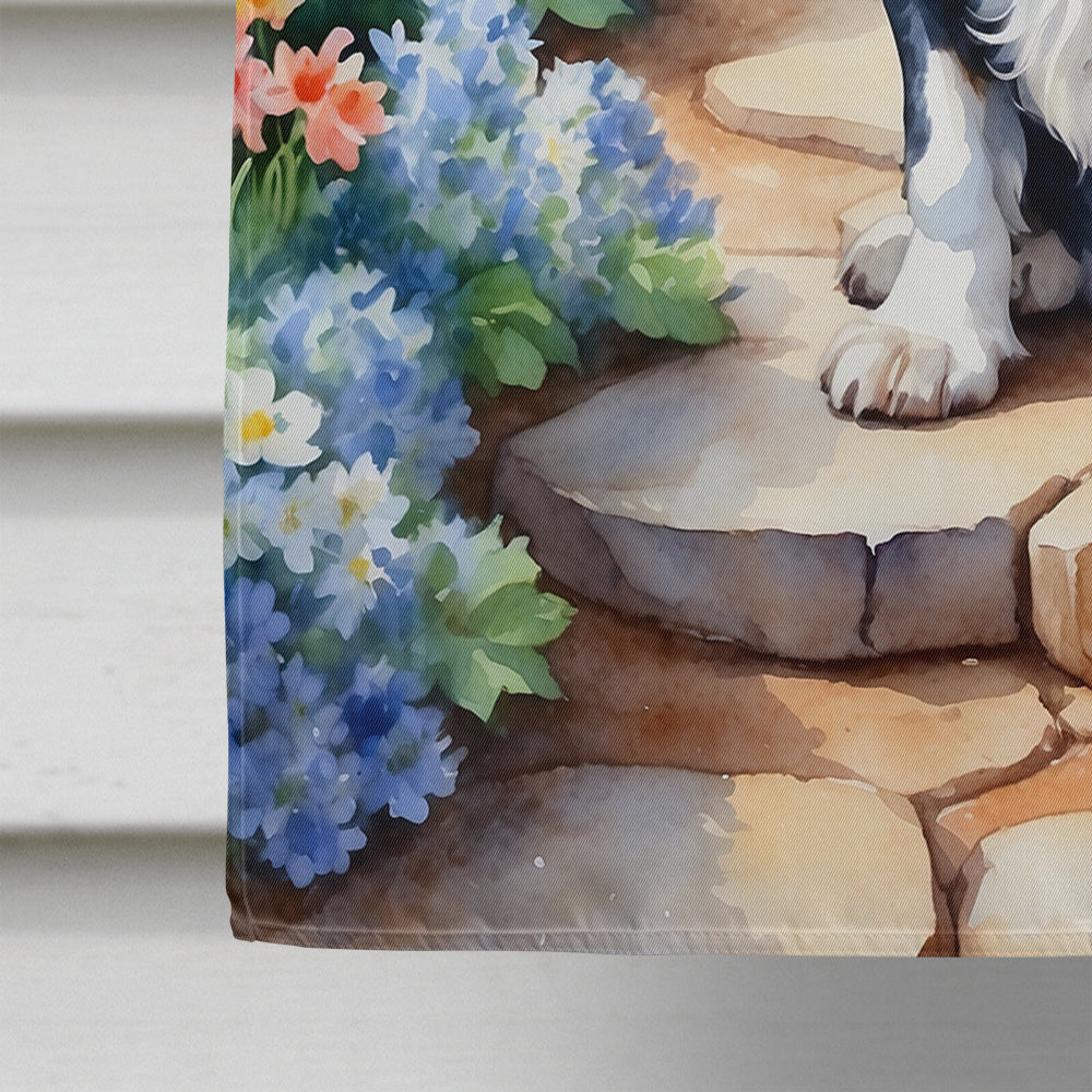 Cocker Spaniel Spring Path House Flag