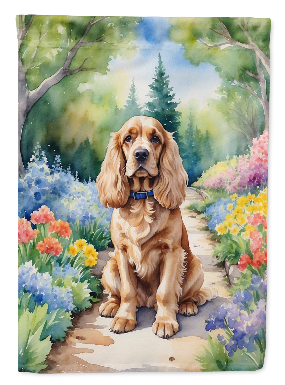 Buy this Cocker Spaniel Spring Path Garden Flag