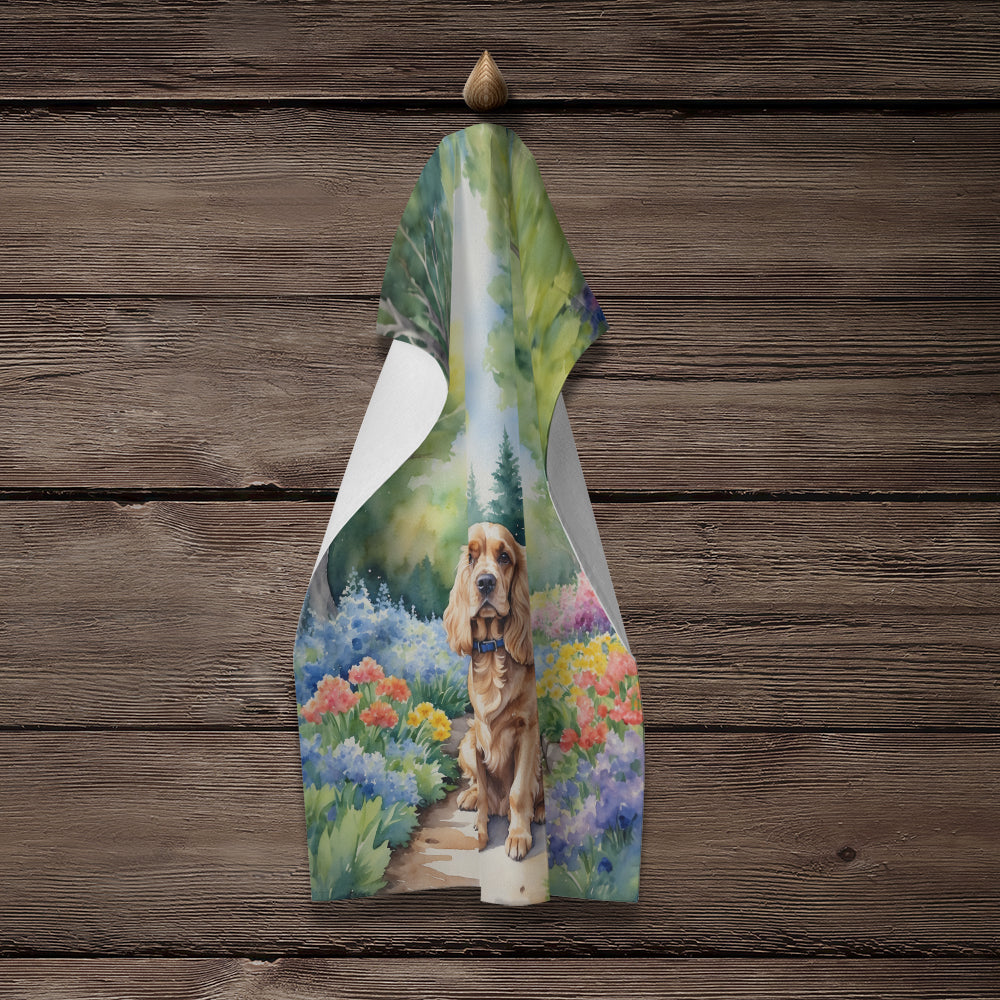 Cocker Spaniel Spring Path Kitchen Towel