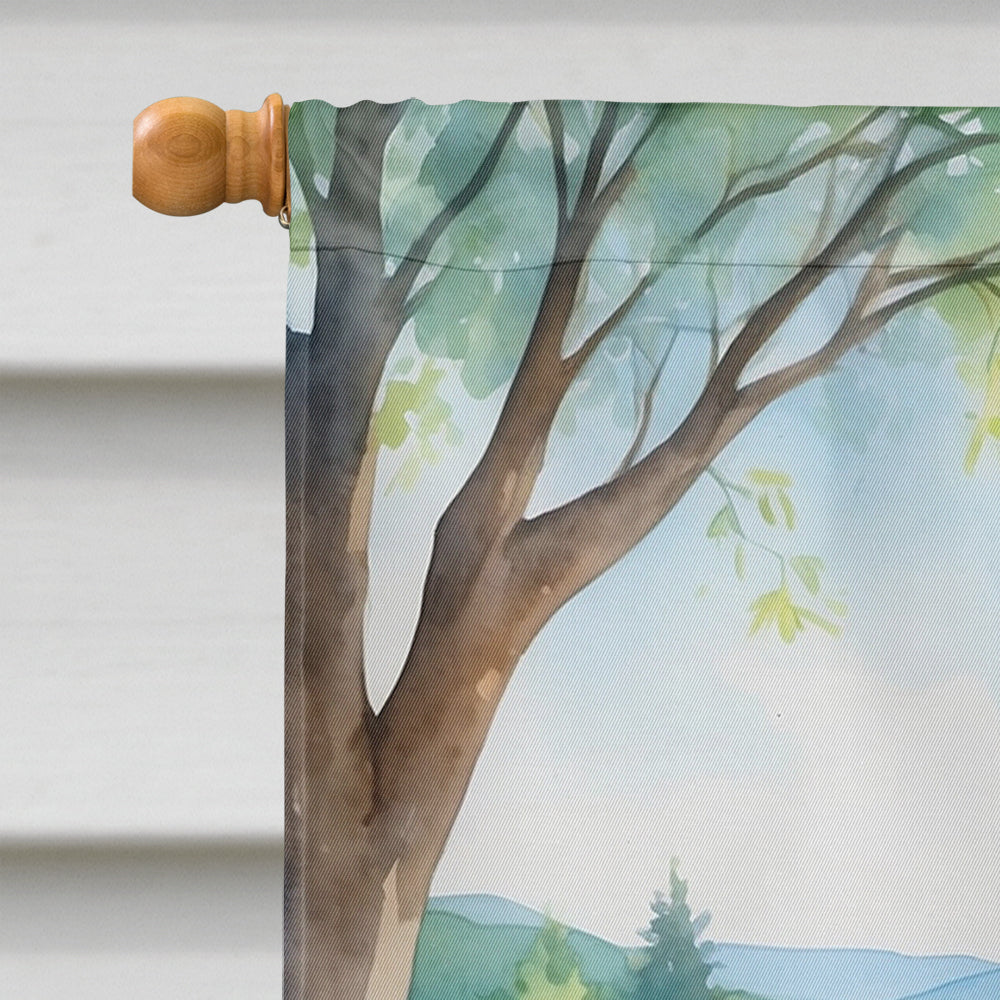 Cocker Spaniel Spring Path House Flag