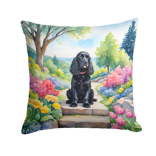 Buy this Cocker Spaniel Spring Path Throw Pillow