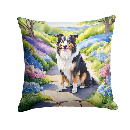 Buy this Collie Spring Path Throw Pillow