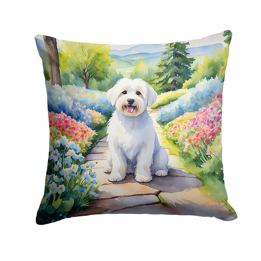 Buy this Coton de Tulear Spring Path Throw Pillow