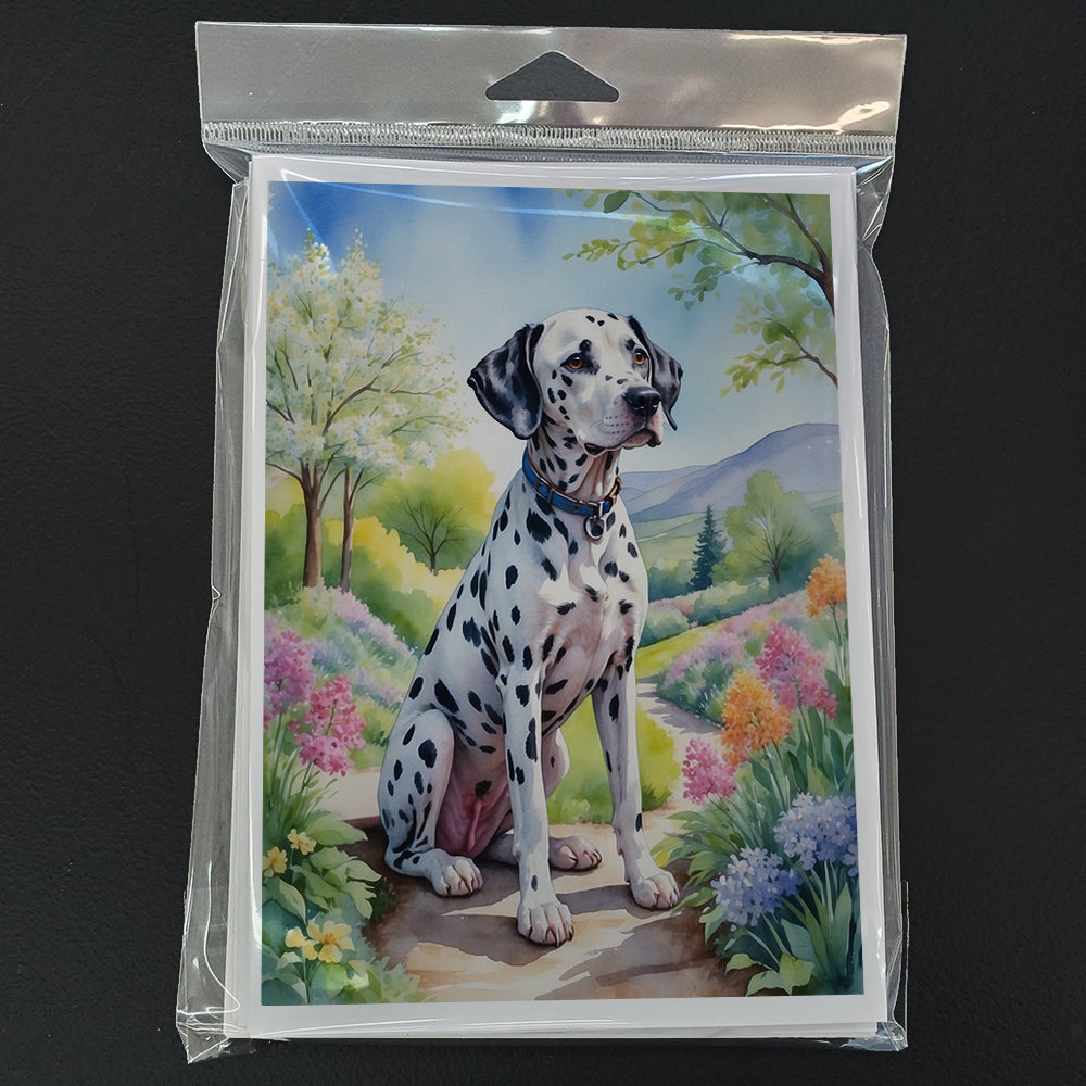 Dalmatian Spring Path Greeting Cards Pack of 8