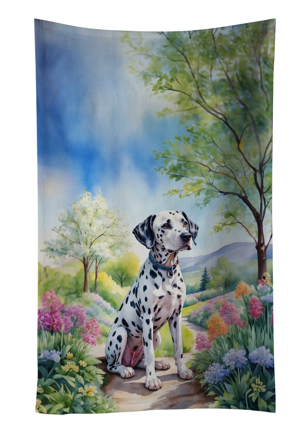 Buy this Dalmatian Spring Path Kitchen Towel