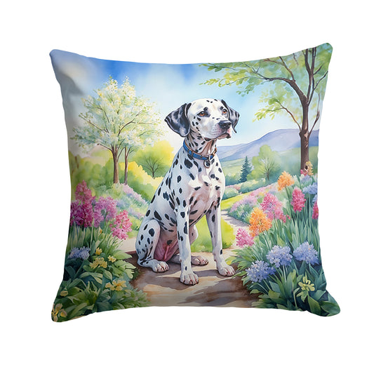 Buy this Dalmatian Spring Path Throw Pillow