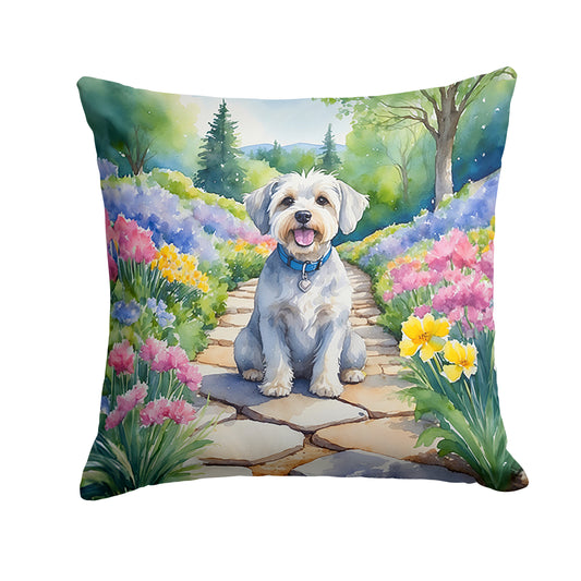 Buy this Dandie Dinmont Terrier Spring Path Throw Pillow