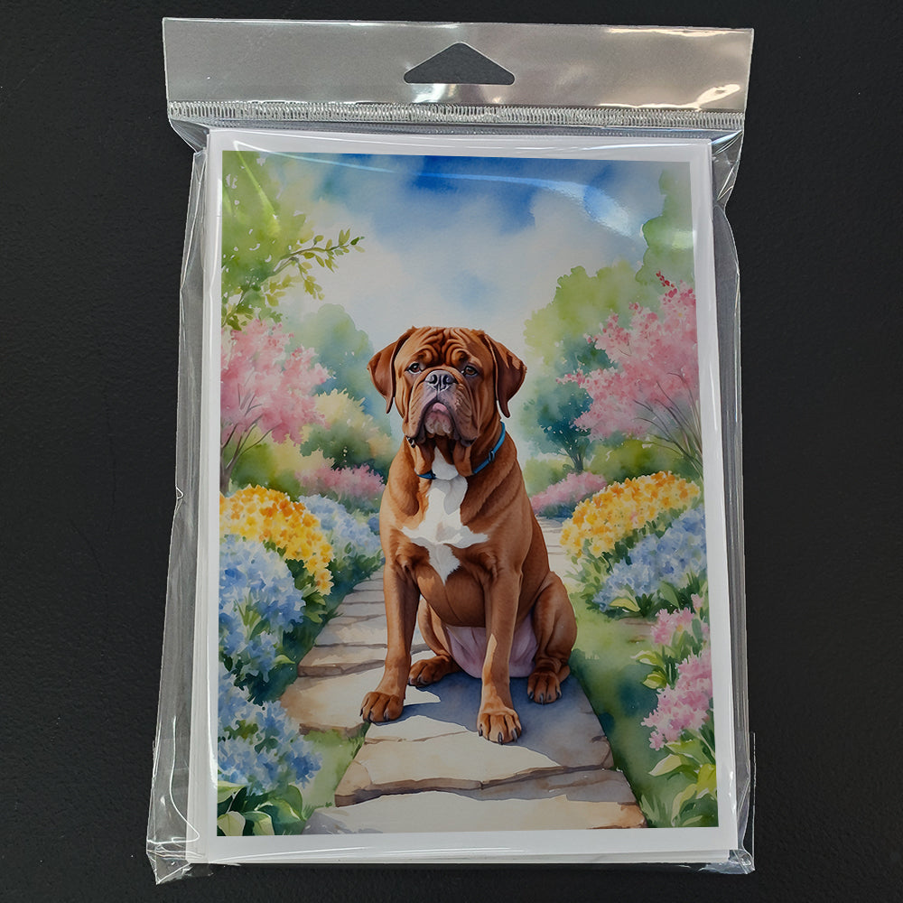 Dogue de Bordeaux Spring Path Greeting Cards Pack of 8