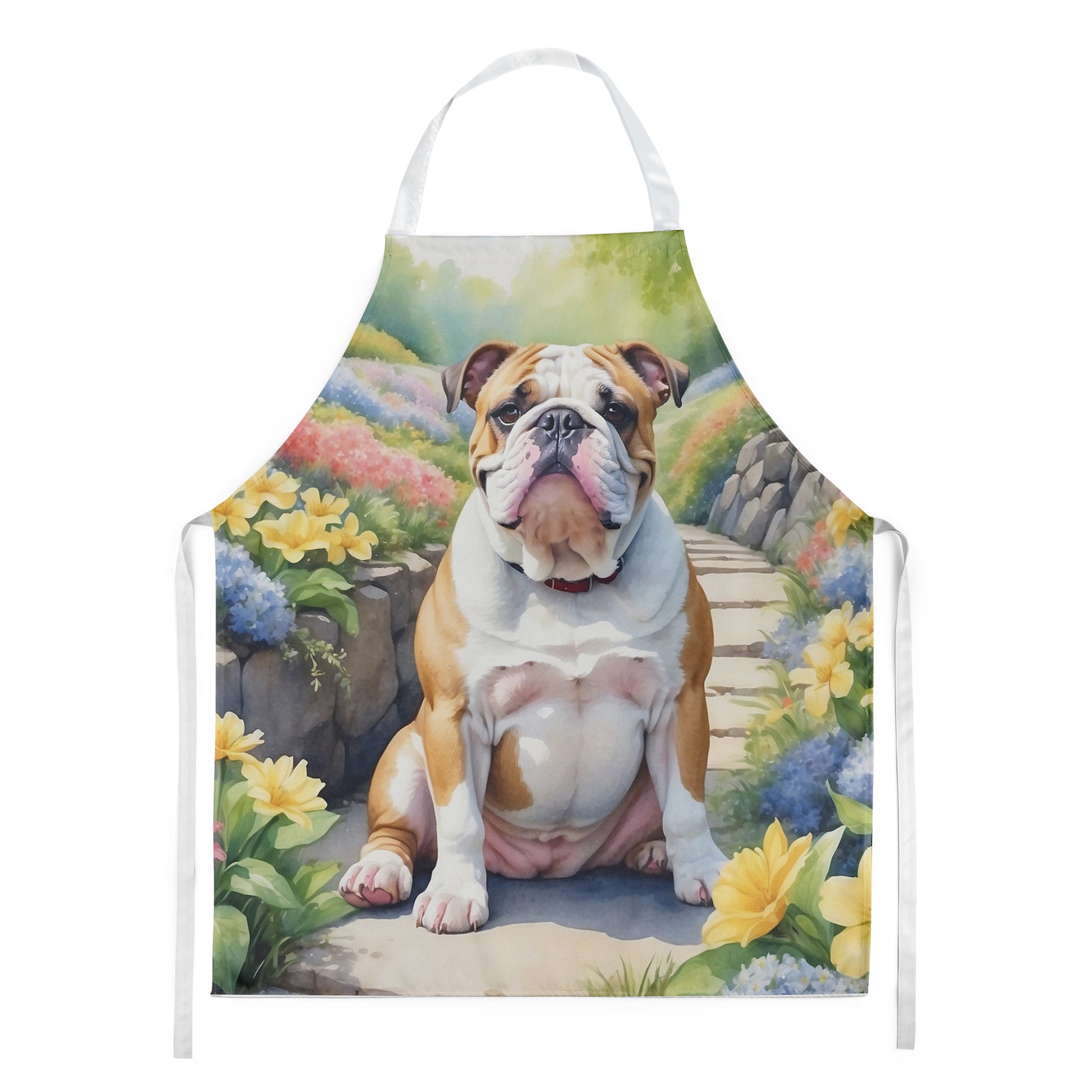 Buy this English Bulldog Spring Path Apron