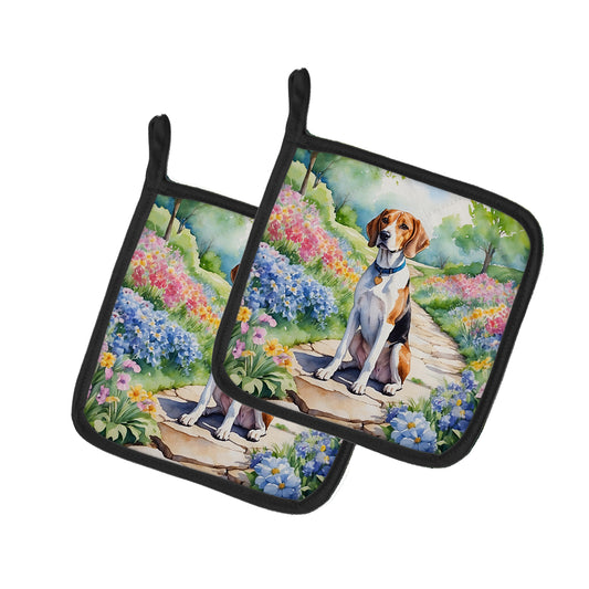 Buy this English Foxhound Spring Path Pair of Pot Holders