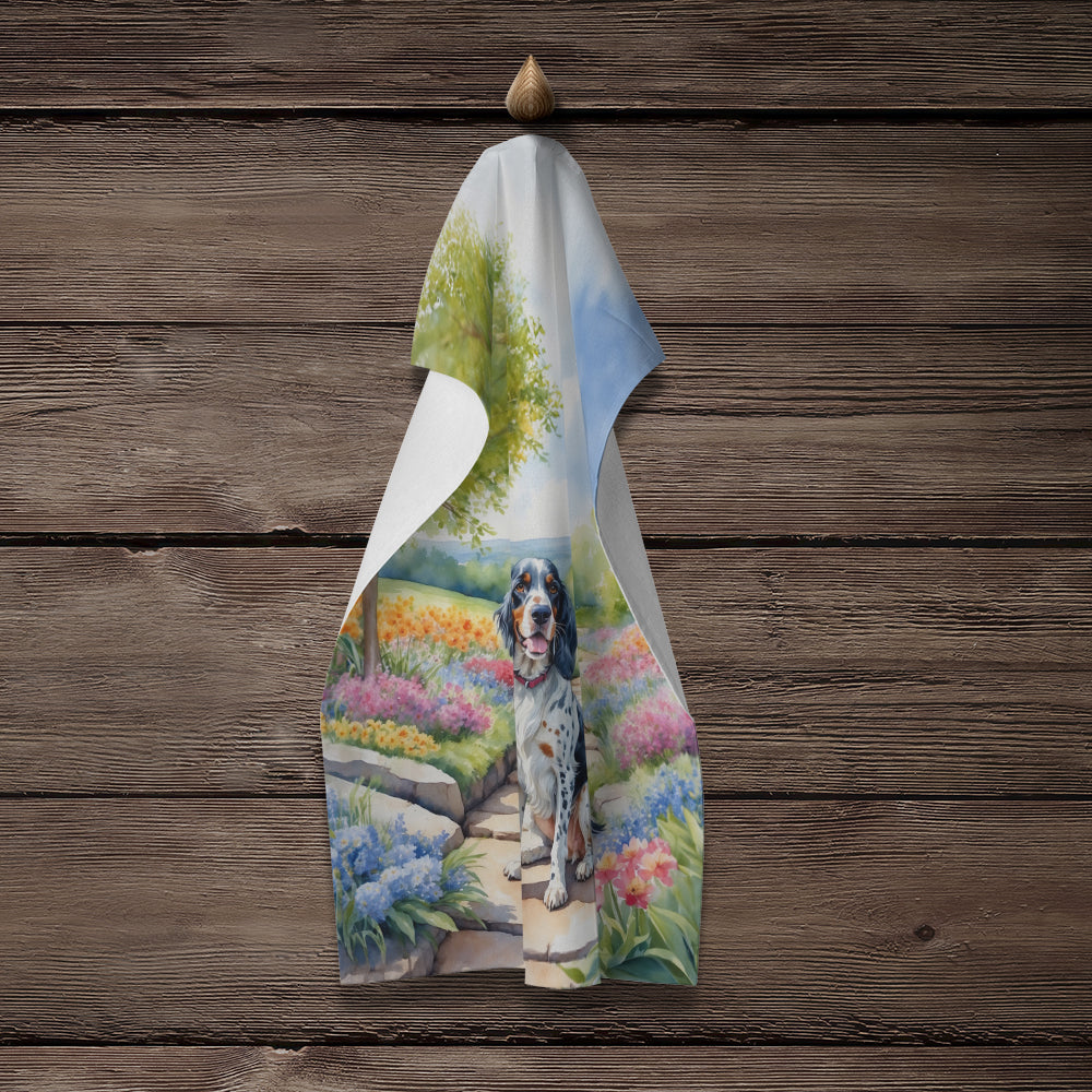 English Setter Spring Path Kitchen Towel