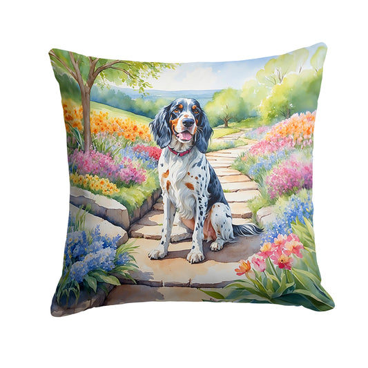 Buy this English Setter Spring Path Throw Pillow