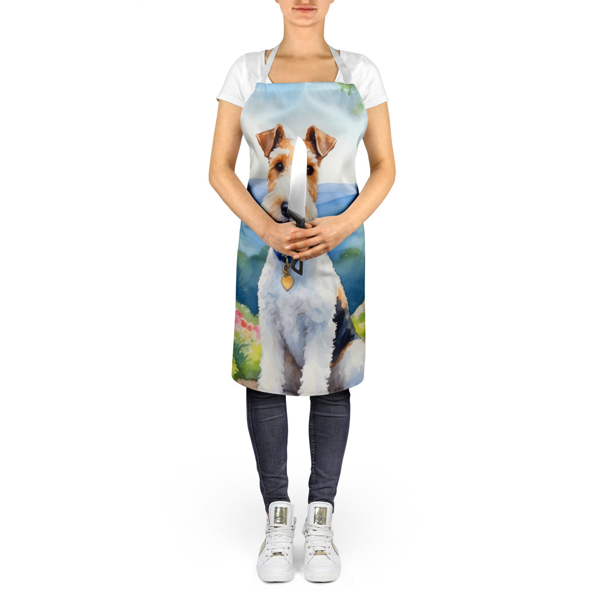 Fox Terrier Spring Path Apron