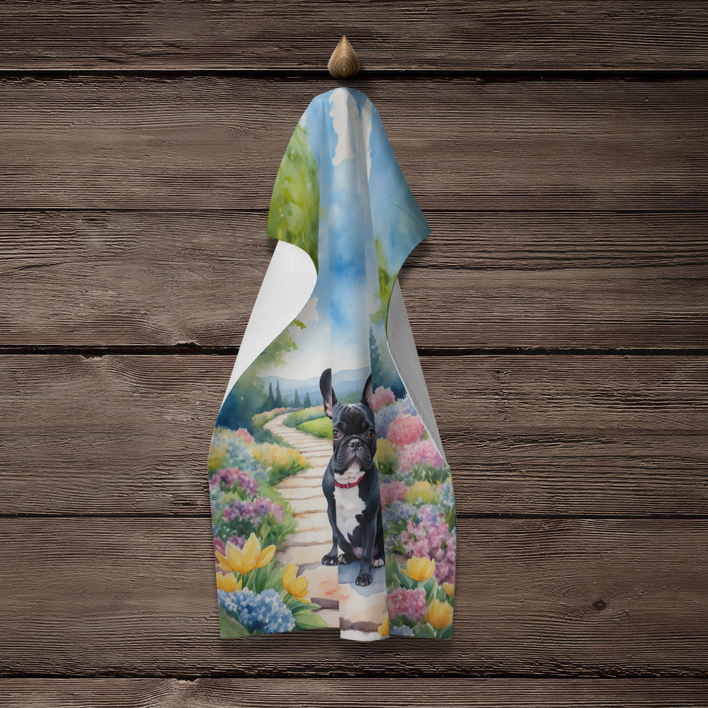 French Bulldog Spring Path Kitchen Towel