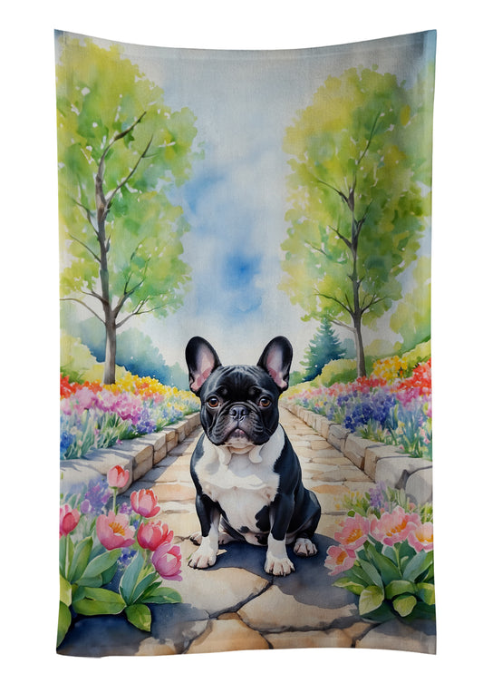 Buy this French Bulldog Spring Path Kitchen Towel