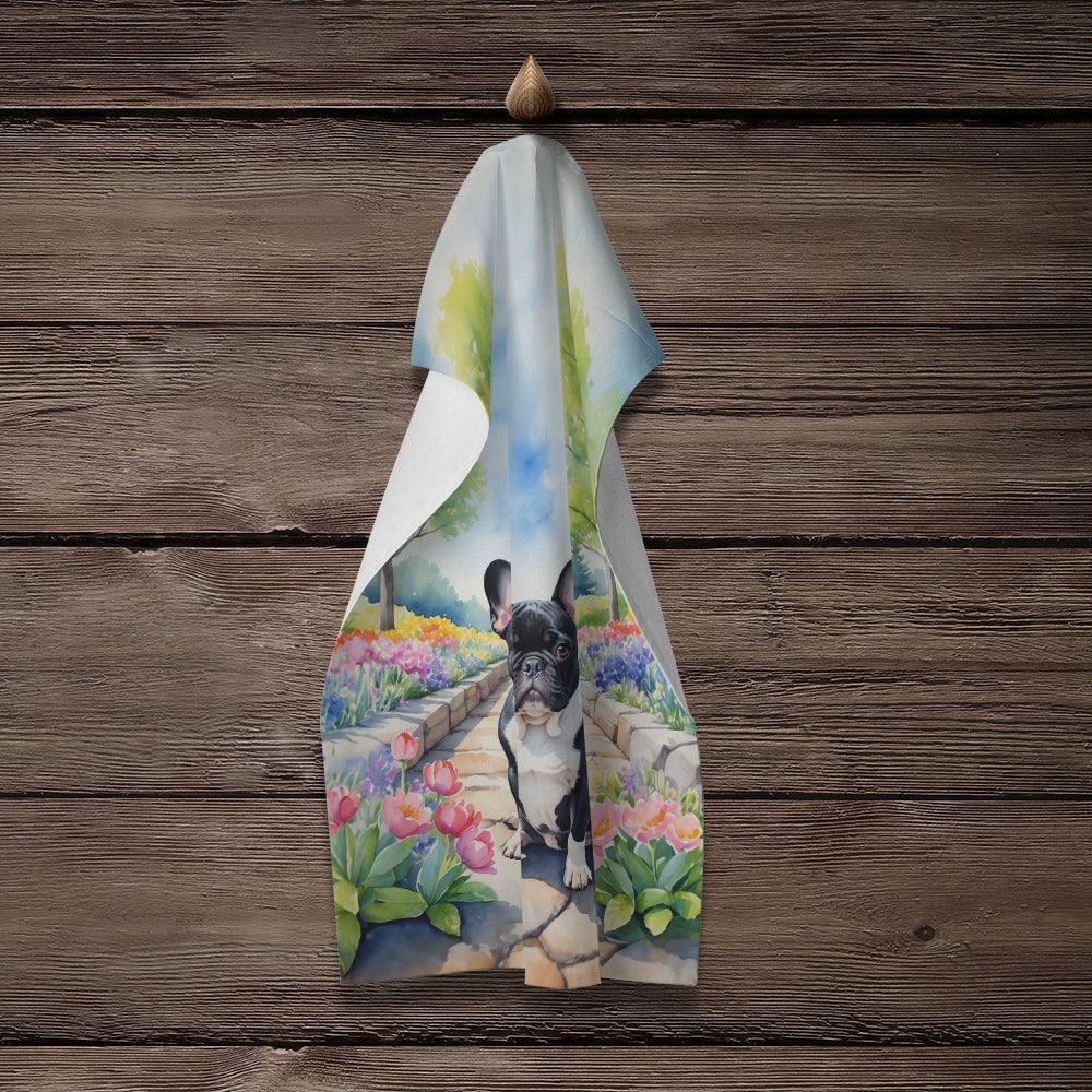 French Bulldog Spring Path Kitchen Towel