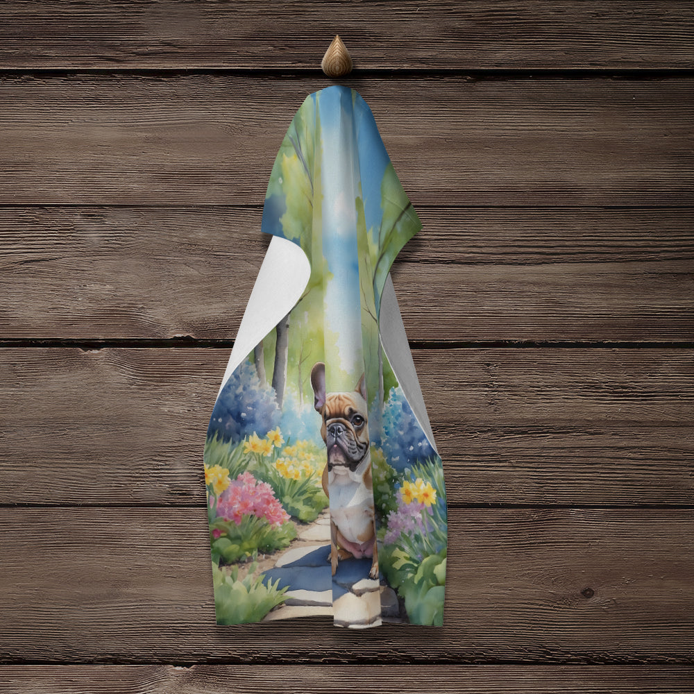 French Bulldog Spring Path Kitchen Towel