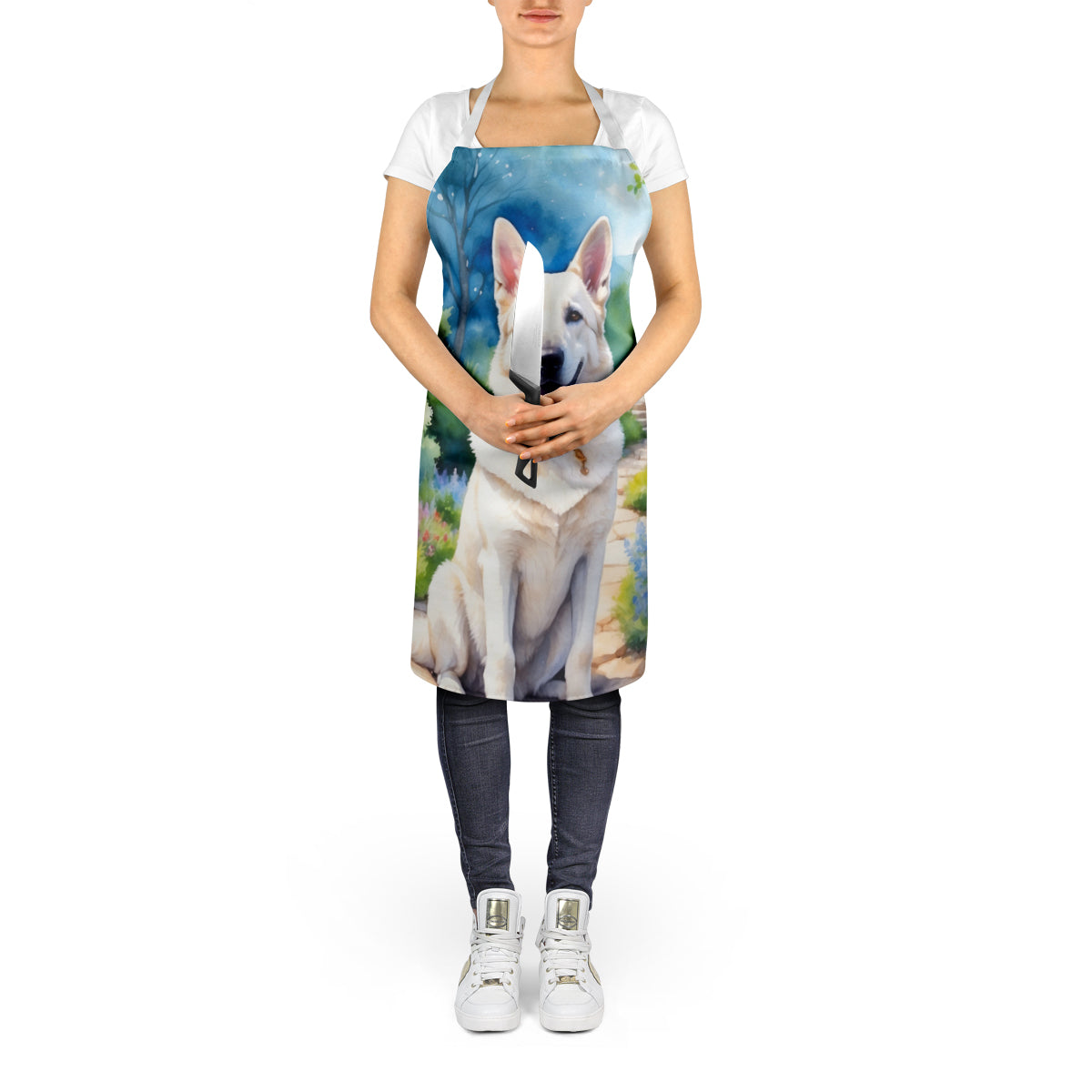 German Shepherd Spring Path Apron